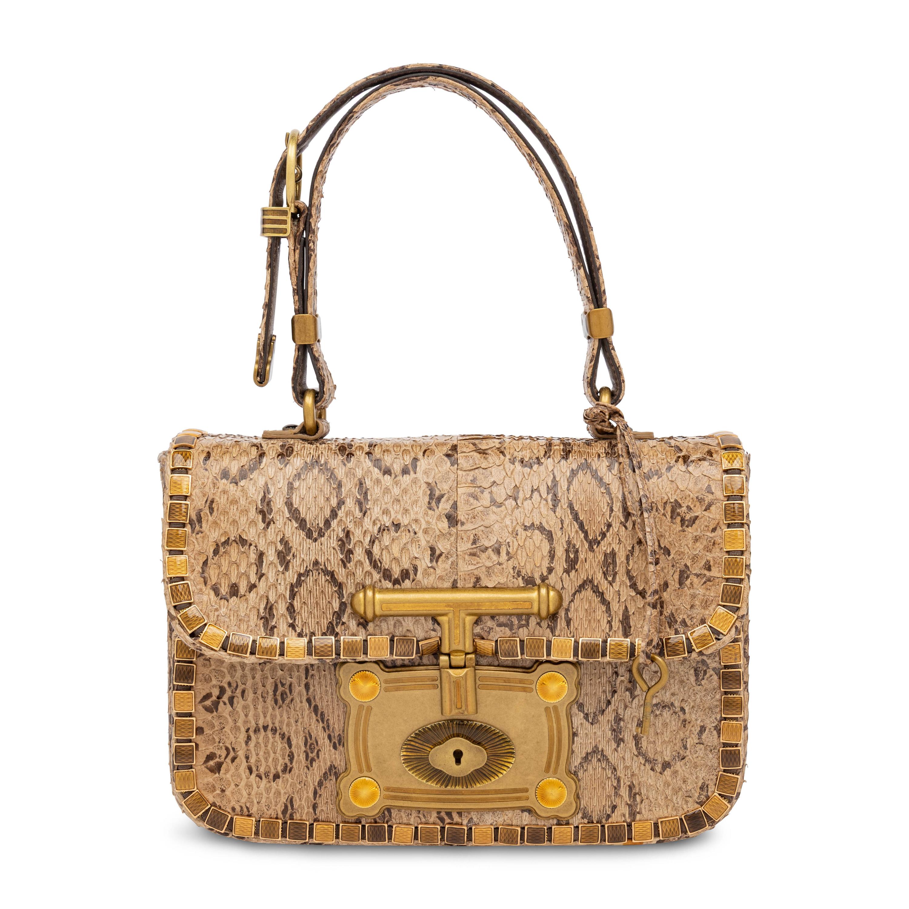 Bottega Veneta, Python Skin Handbag