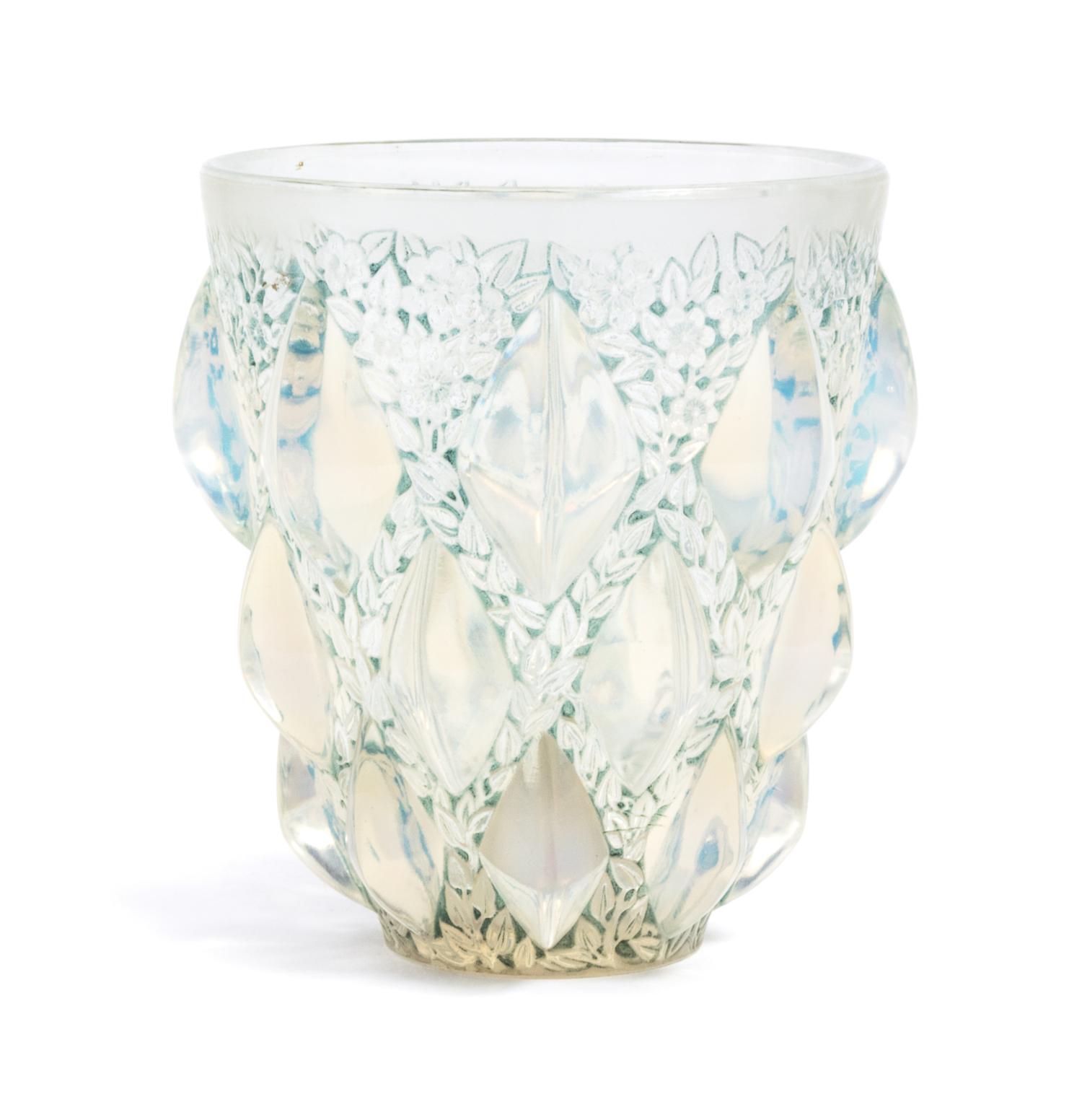 Rene Lalique, (French, 1860-1945), Rampillion vase, c.1927