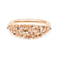 YELLOW GOLD, DIAMOND AND SAPPHIRE BANGLE BRACELET