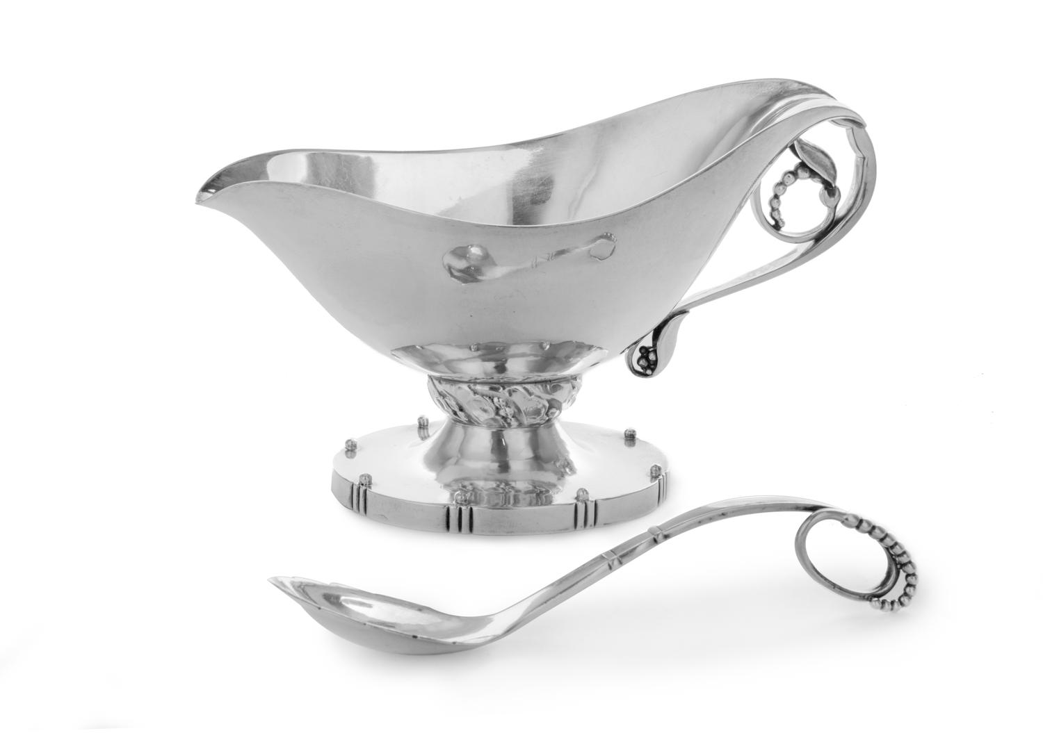 A Danish Silver Sauce Boat (Not on original listing.)