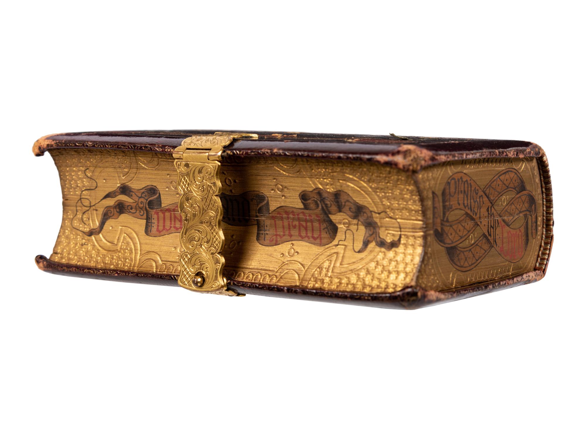 [FORE-EDGE PAINTING] -- A group of 6 religious works in 3 volumes with FORE-EDGE PAINTINGS, comprising: