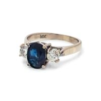 SAPPHIRE AND DIAMOND RING