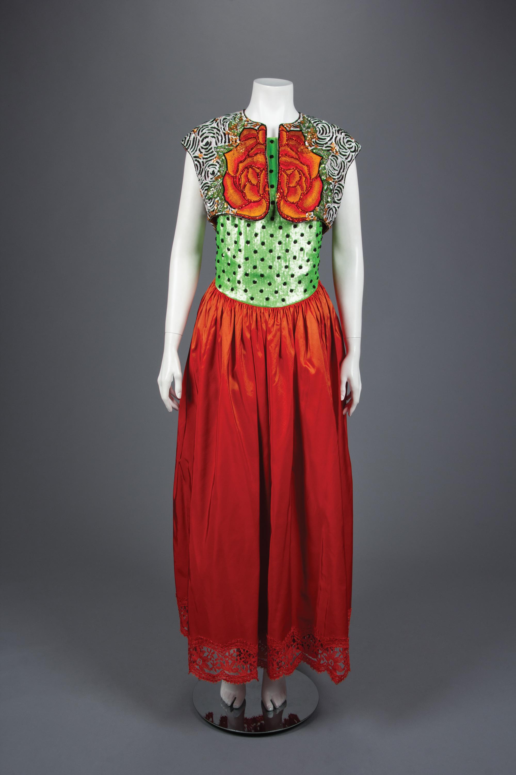Geoffrey Beene Embroidered Dress with Bolero, c.1988