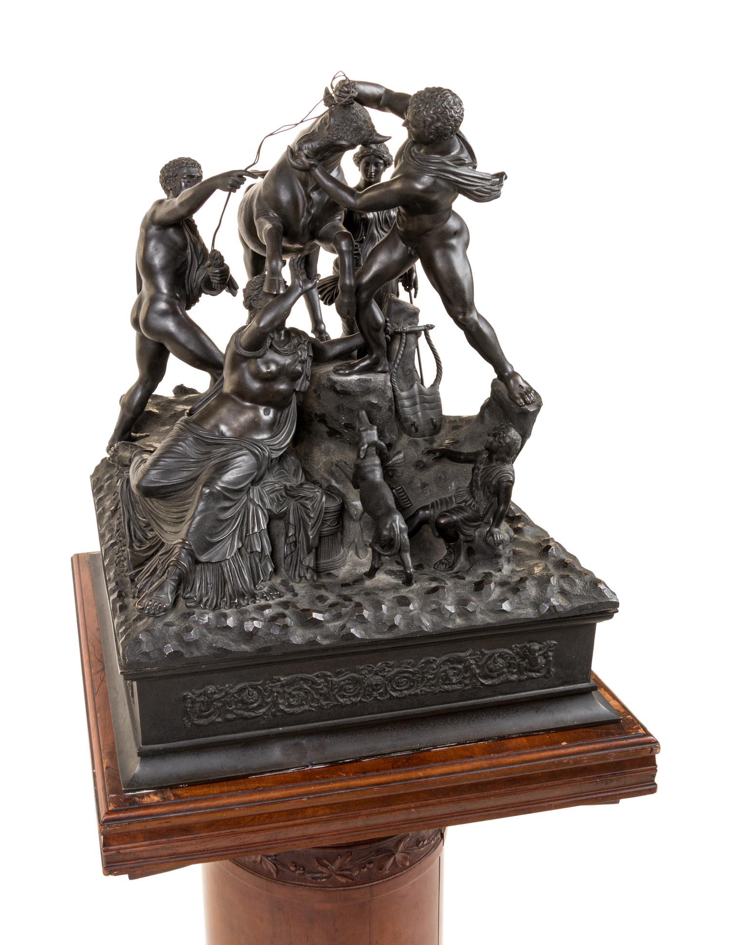 An Italian Bronze Figural Group After the Antique