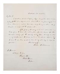 SEWARD, William H. ALS. Washington, 24 February 1852. Addressed to Schuyler Colfax, re. politics.