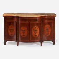 A George III Specimen Wood-Inlaid Mahogany Side Cabinet circa 1790
