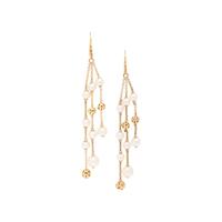 JOHN HARDY, YELLOW GOLD AND CULTURED PEARL EARRINGS
