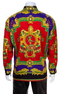 A Gianni Versace Silk Print Shirt, Size 48.