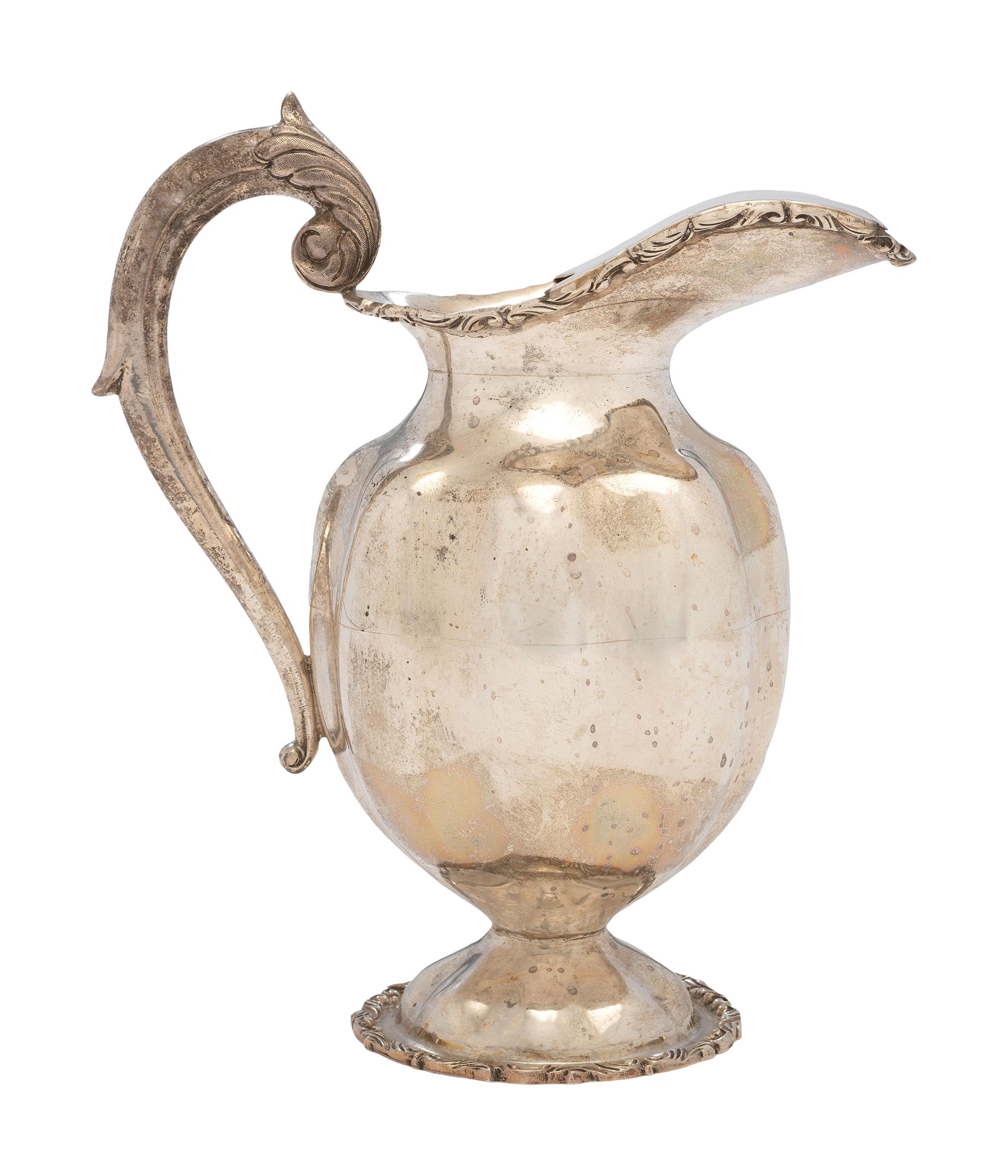 A Silver Water Pitcher