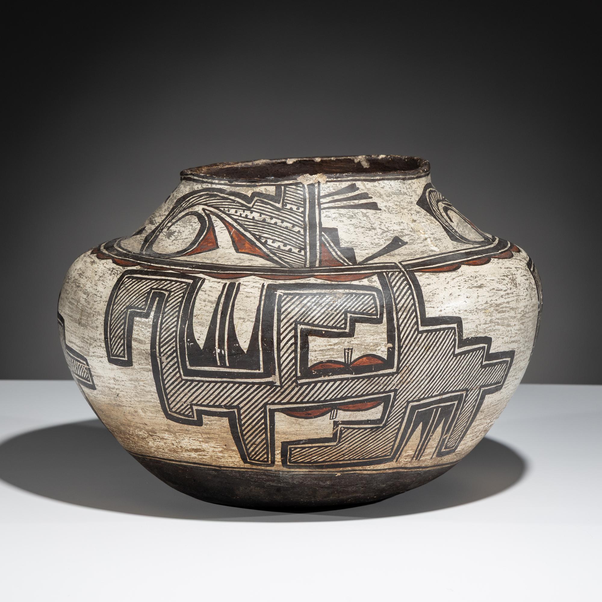 Zuni Polychrome Pottery Olla