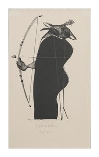 Fritz Scholder, (American, 1937-2005), Crow Indian, 1971