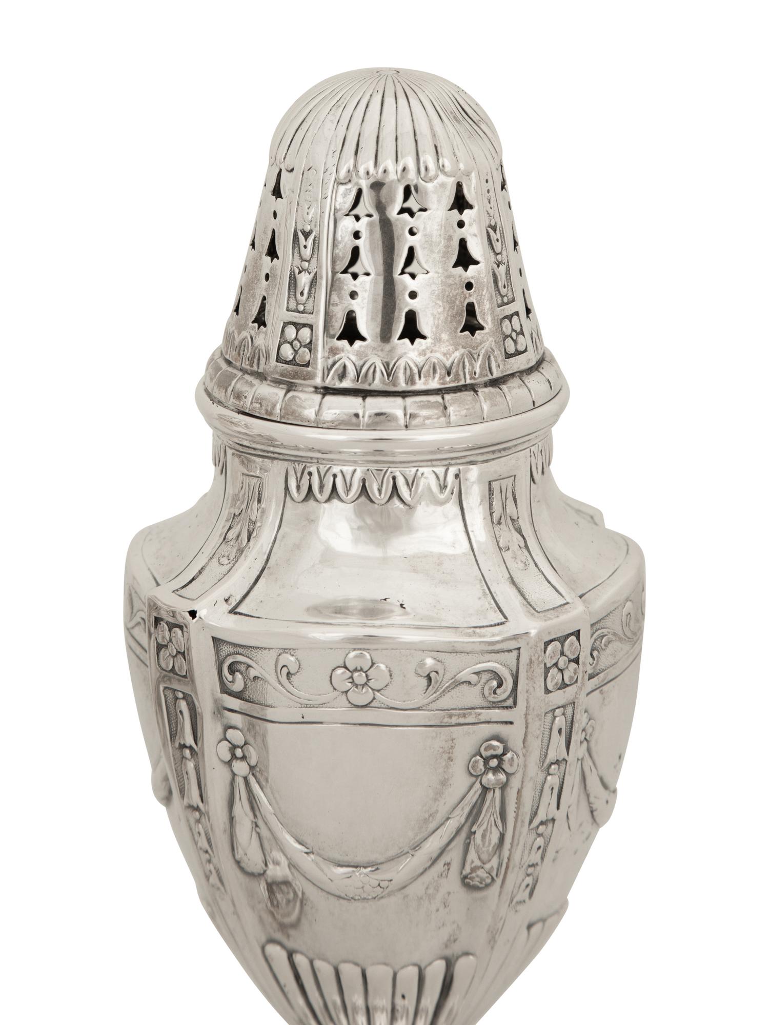 A Pair of Continental Silver Sugar Casters