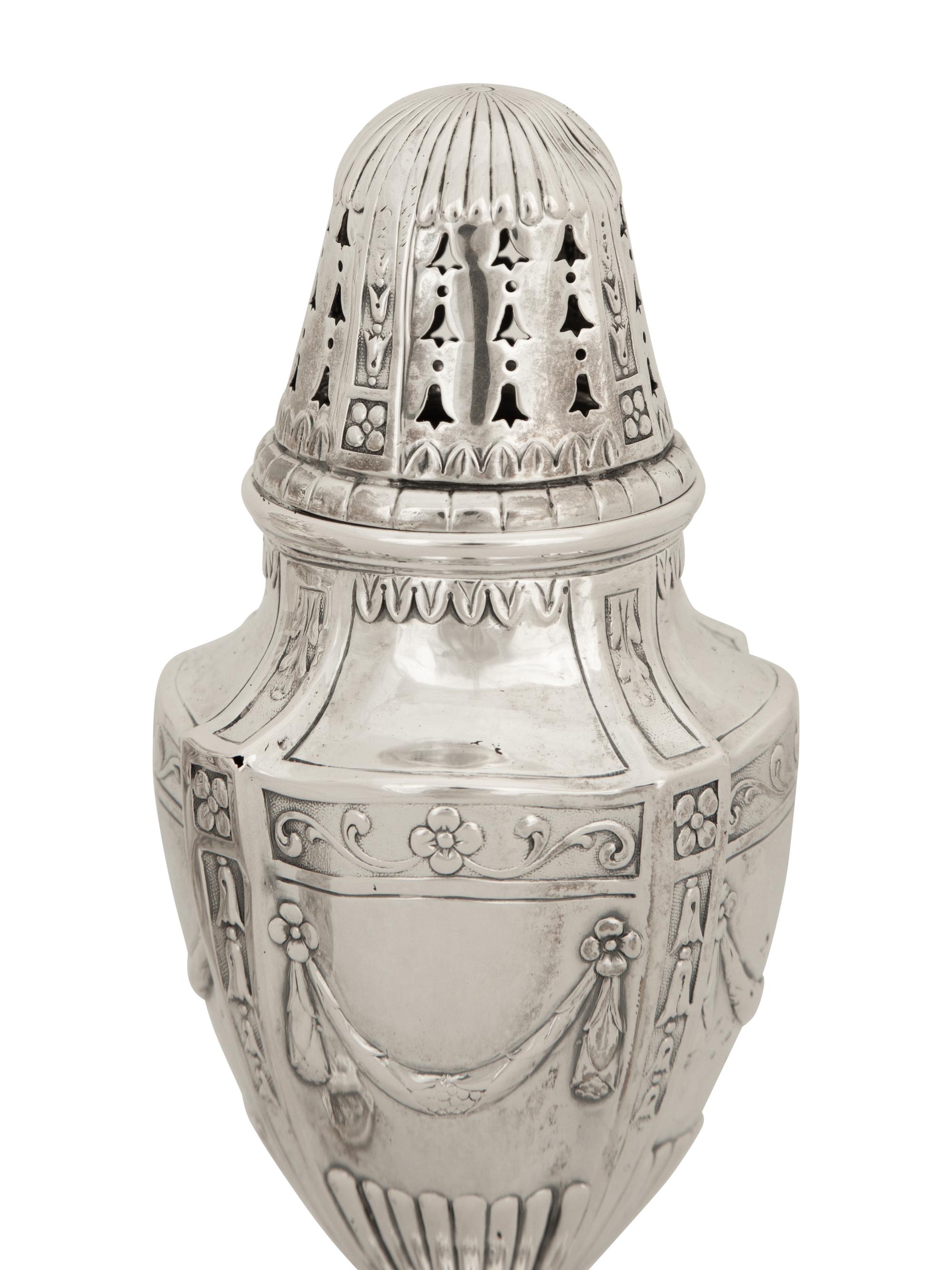 A Pair of Continental Silver Sugar Casters