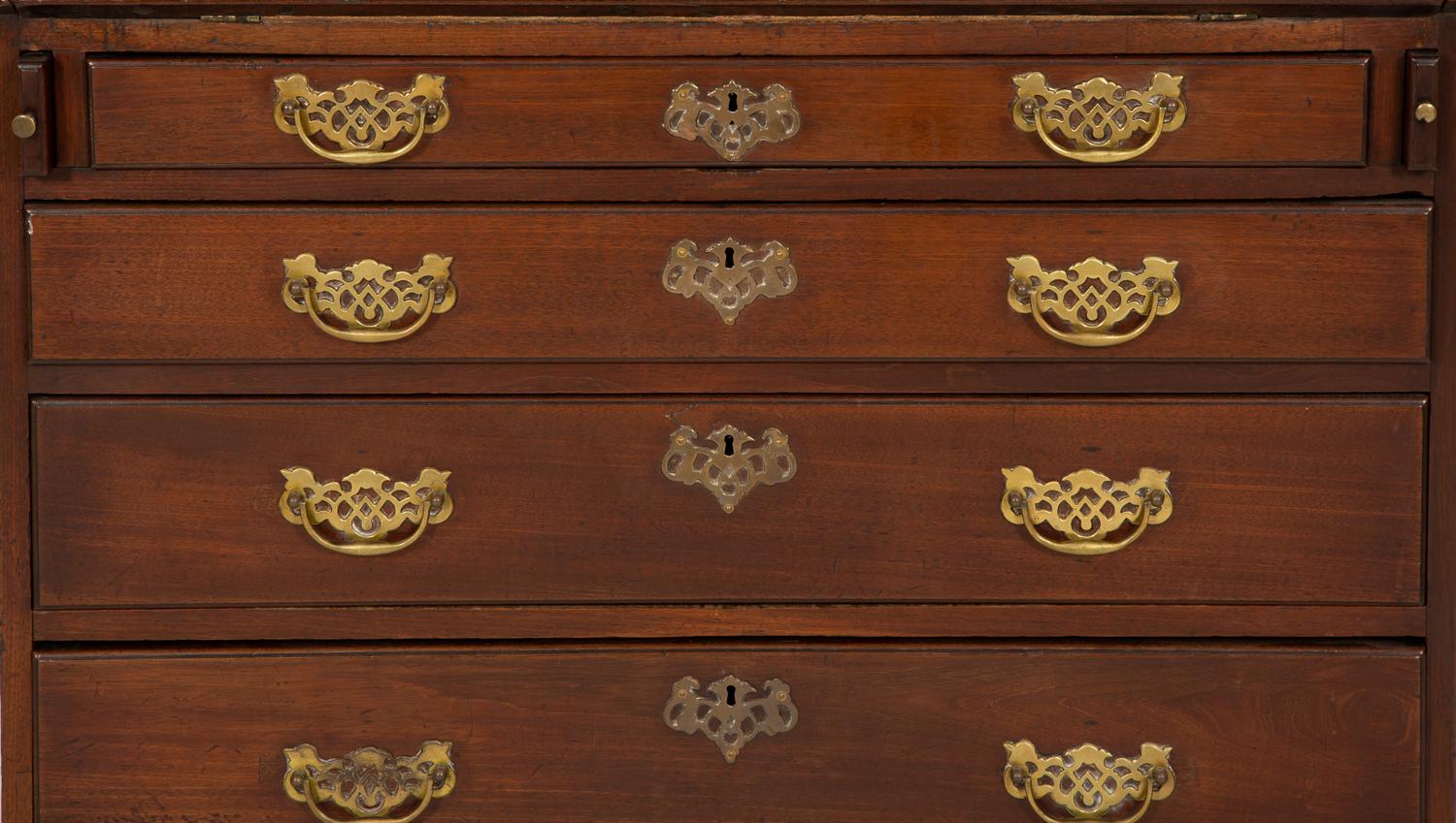 A George III Mahogany Secretary Desk
