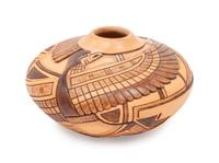 Carved Eagle Dancer Vase