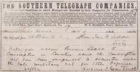 (CIVIL WAR; SOUTH CAROLINA) Three telegrams sent between Dec. 12, 1862 and March 1, 1864.