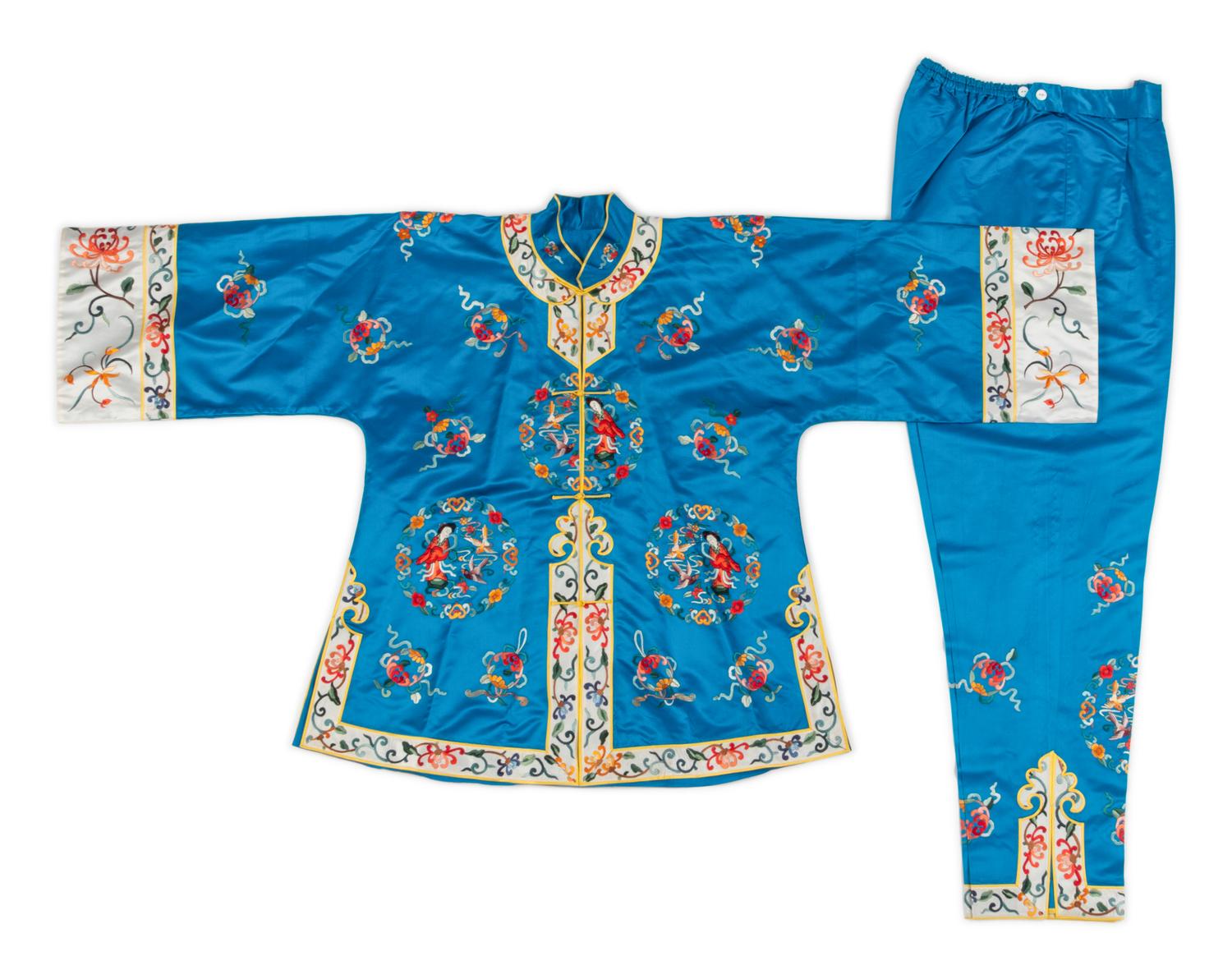 Three Chinese Silk Embroidered Lady's Articles