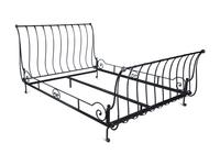 A Charles P. Rogers Brass and Iron Queen Bed — 21ST CENTURY