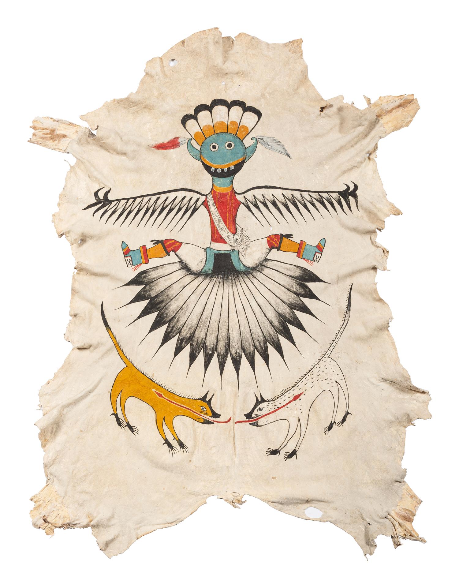 Pueblo Painted Antelope Hide