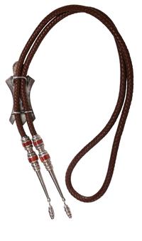 Sterling Silver Figural Bolo Tie, with Coral Lot is located and will ship from Denver, Colorado.