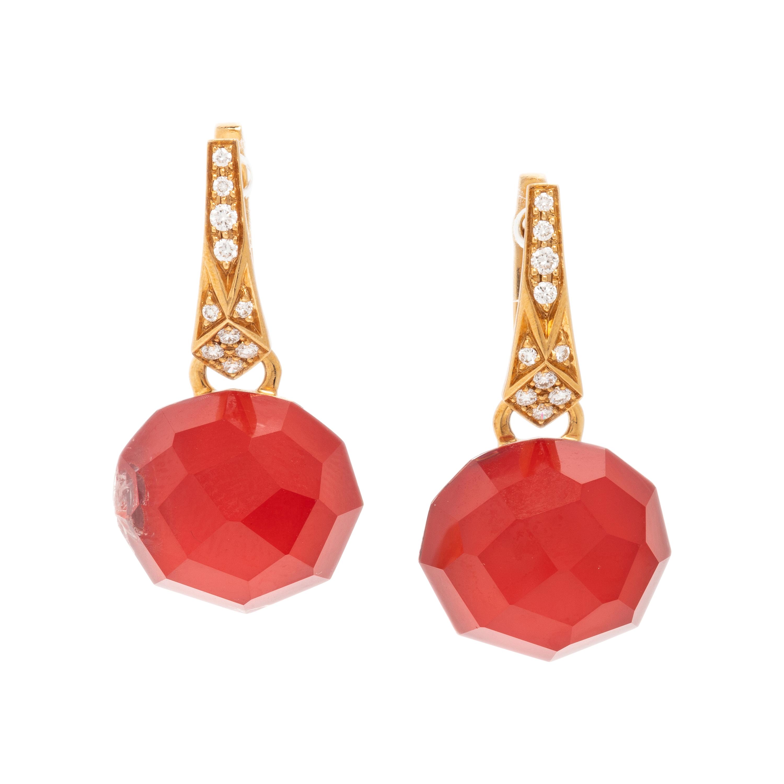 Stephen Webster, Rock Crystal, Diamond, and Yellow Gold 'Crystal Haze' Earrings