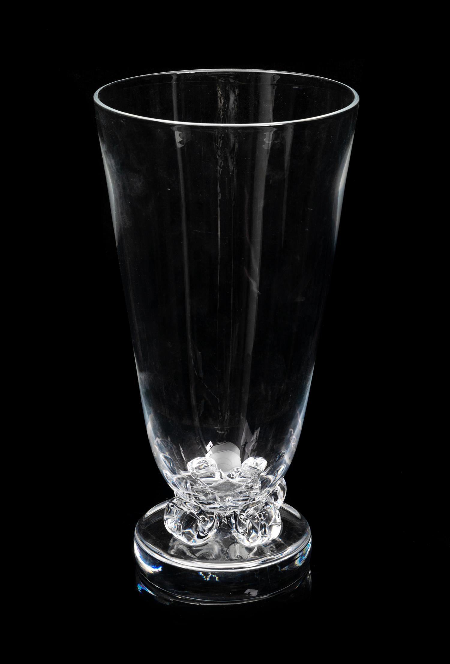 A Steuben Footed Vase Height 12 1/4 inches.