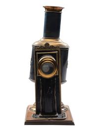 [EARLY PHOTOGRAPHY]. Magic Lantern projector in original box with matching box used to store slides.
