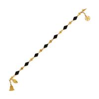 Onyx and Yellow Gold Bracelet