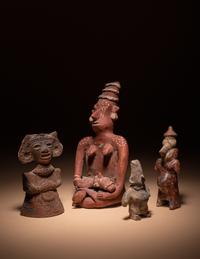 A Nayarit Mother and Child and Three Standing Figures