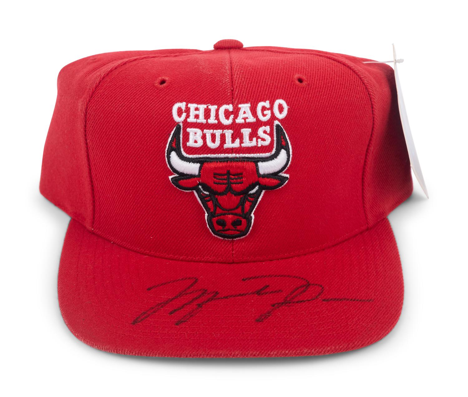 A Michael Jordan Signed Autograph Chicago Bulls Hat (Beckett Authentication Services Letter BAS Certified),