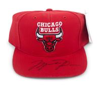 A Michael Jordan Signed Autograph Chicago Bulls Hat (Beckett Authentication Services Letter BAS Certified),