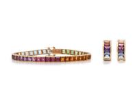 YELLOW GOLD AND MULTIGEM SET