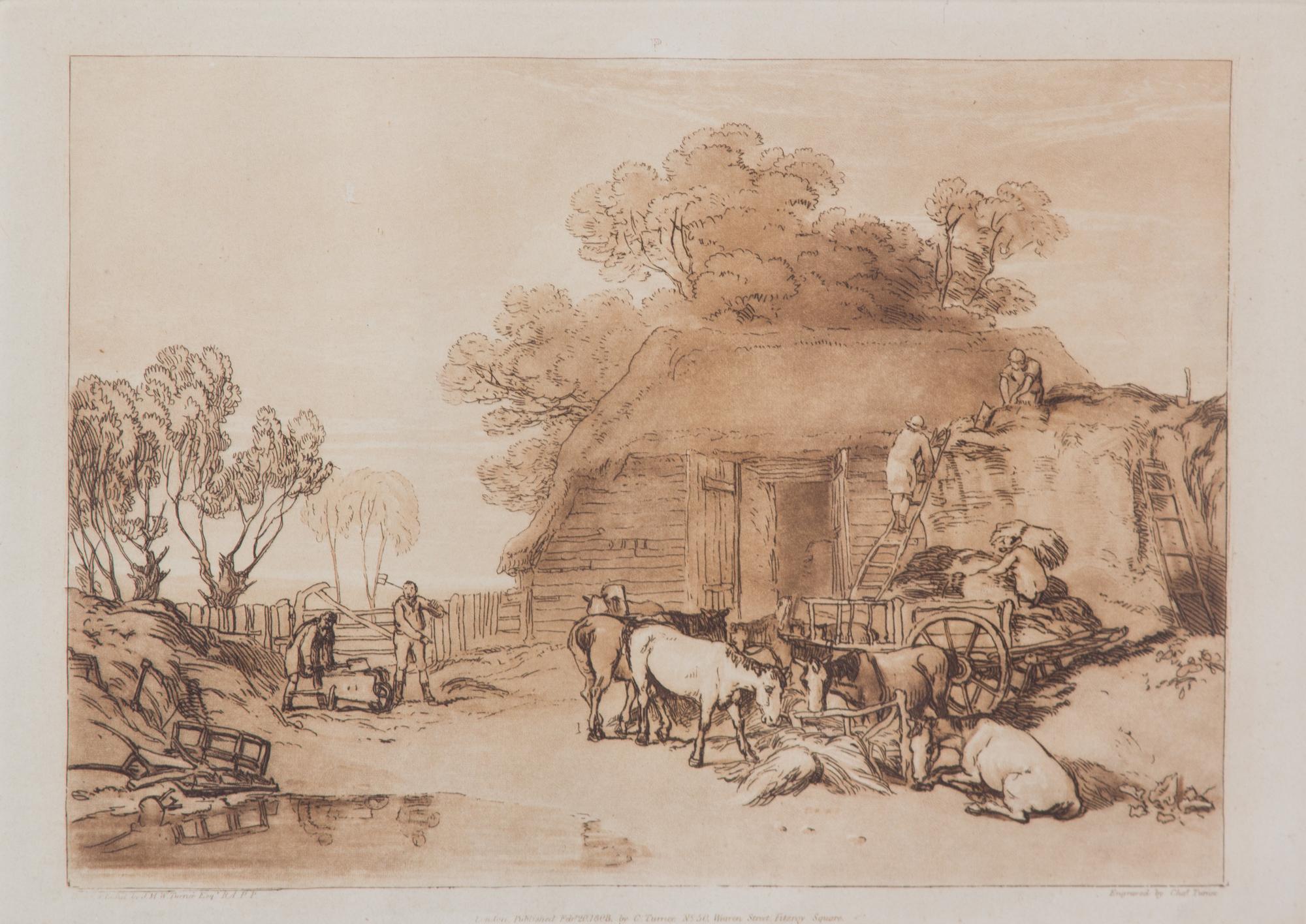 A Pair of Etchings After Joseph Mallord William Turner Plate 8 1/2 x 12 inches. — 19TH CENTURY