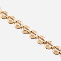 A gold necklace