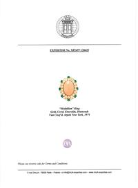 VAN CLEEF & ARPELS, CORAL, DIAMOND, AND EMERALD JEWELRY SUITE