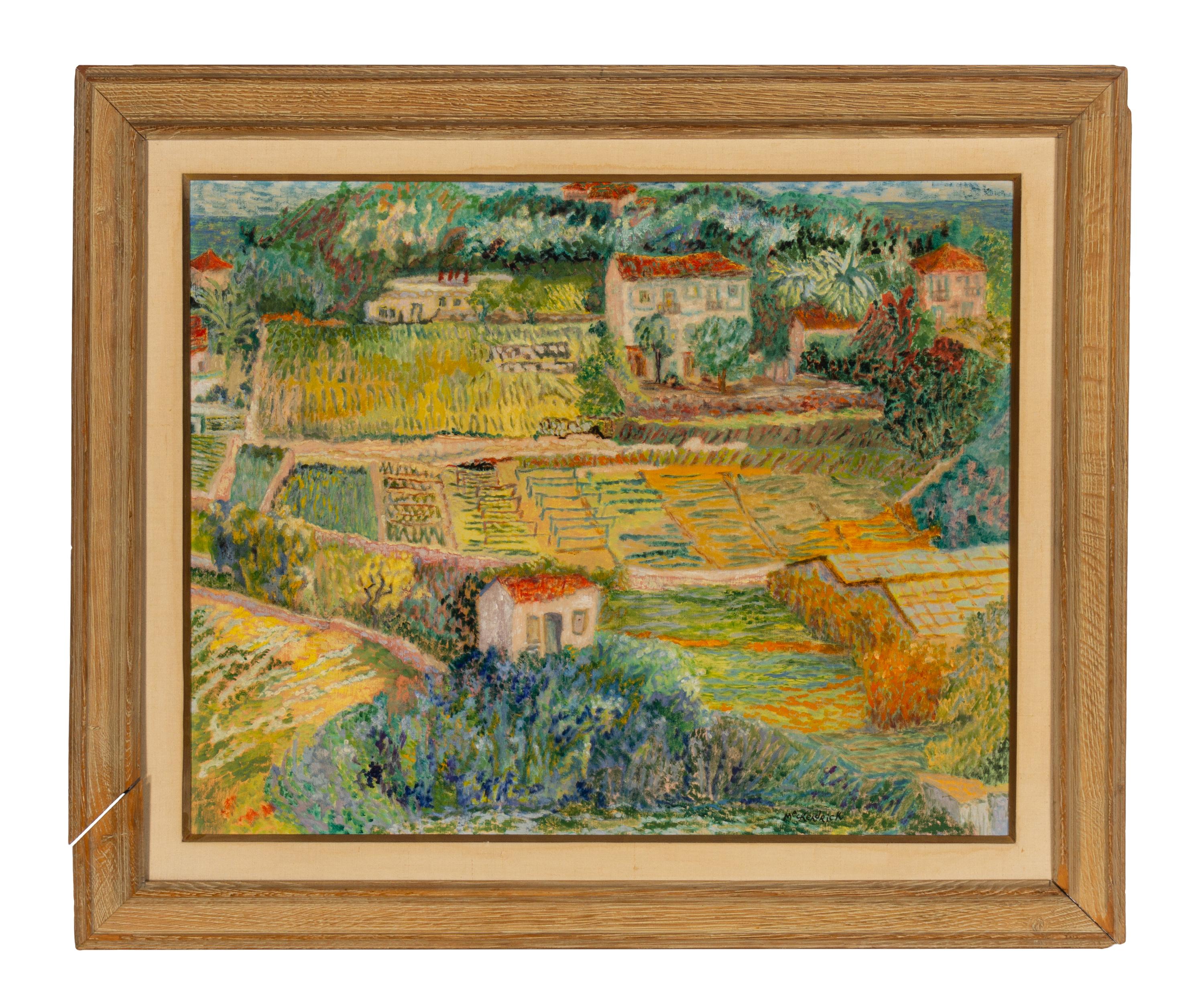 Coastal View with Cottages and Gardens