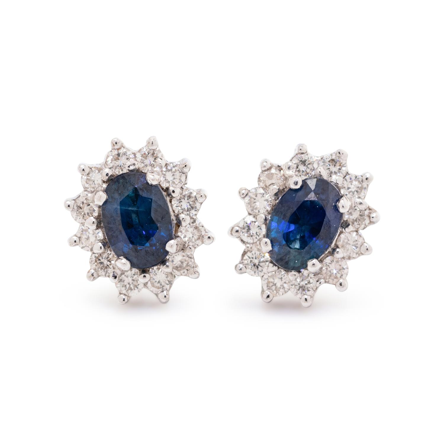 SAPPHIRE AND DIAMOND EARRINGS