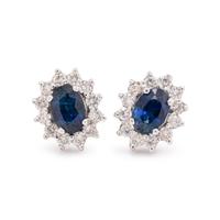 SAPPHIRE AND DIAMOND EARRINGS