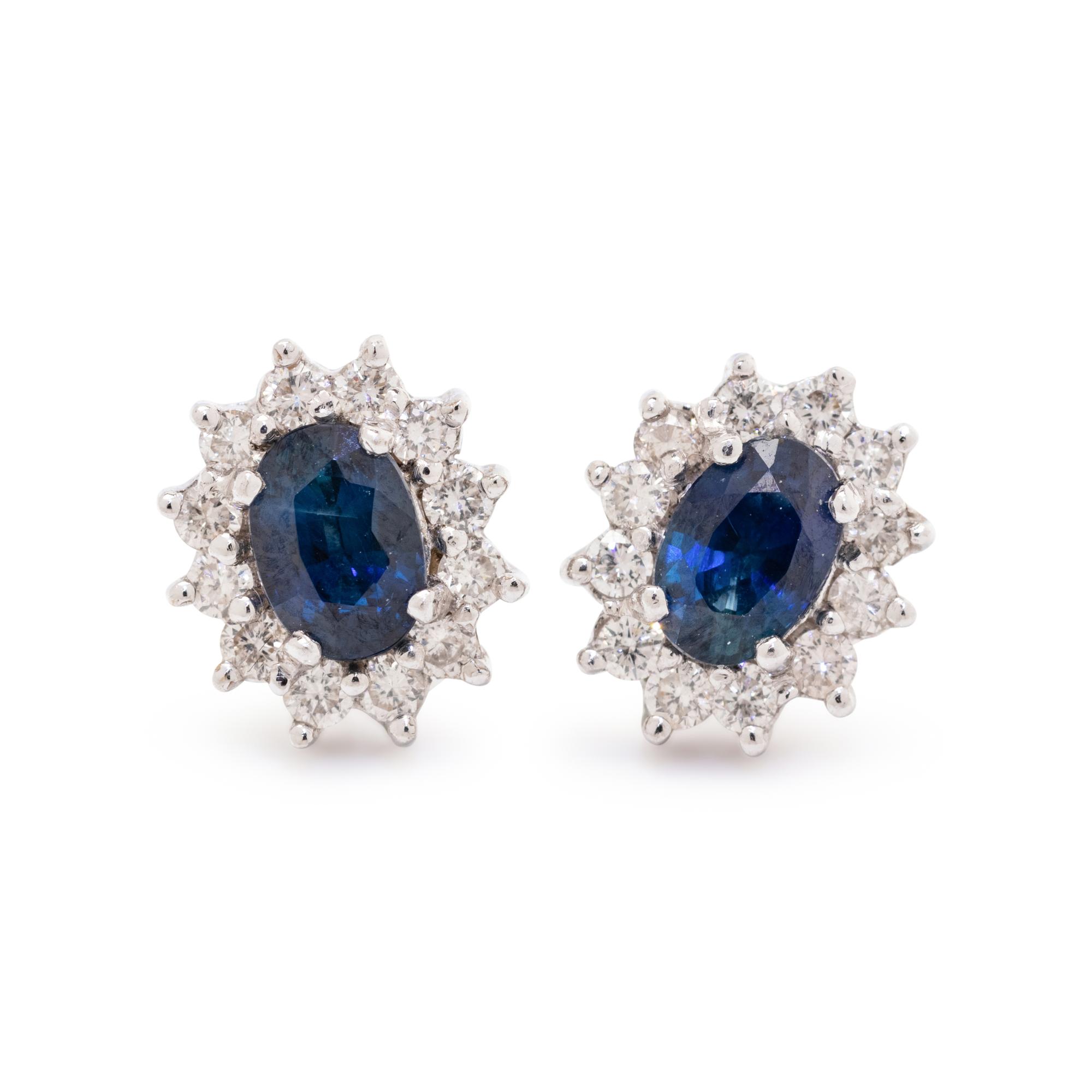 SAPPHIRE AND DIAMOND EARRINGS