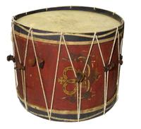 Painted and decorated military drum 19th century