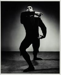 Barbara Morgan (American, 1900–1992) — Three Works ( José Limón, Chaconne , 1944; J osé Limón + Cat in Barbara Morgan Studio , 1944; Merce Cunningham-Totem Ancestor , 1942); printed later