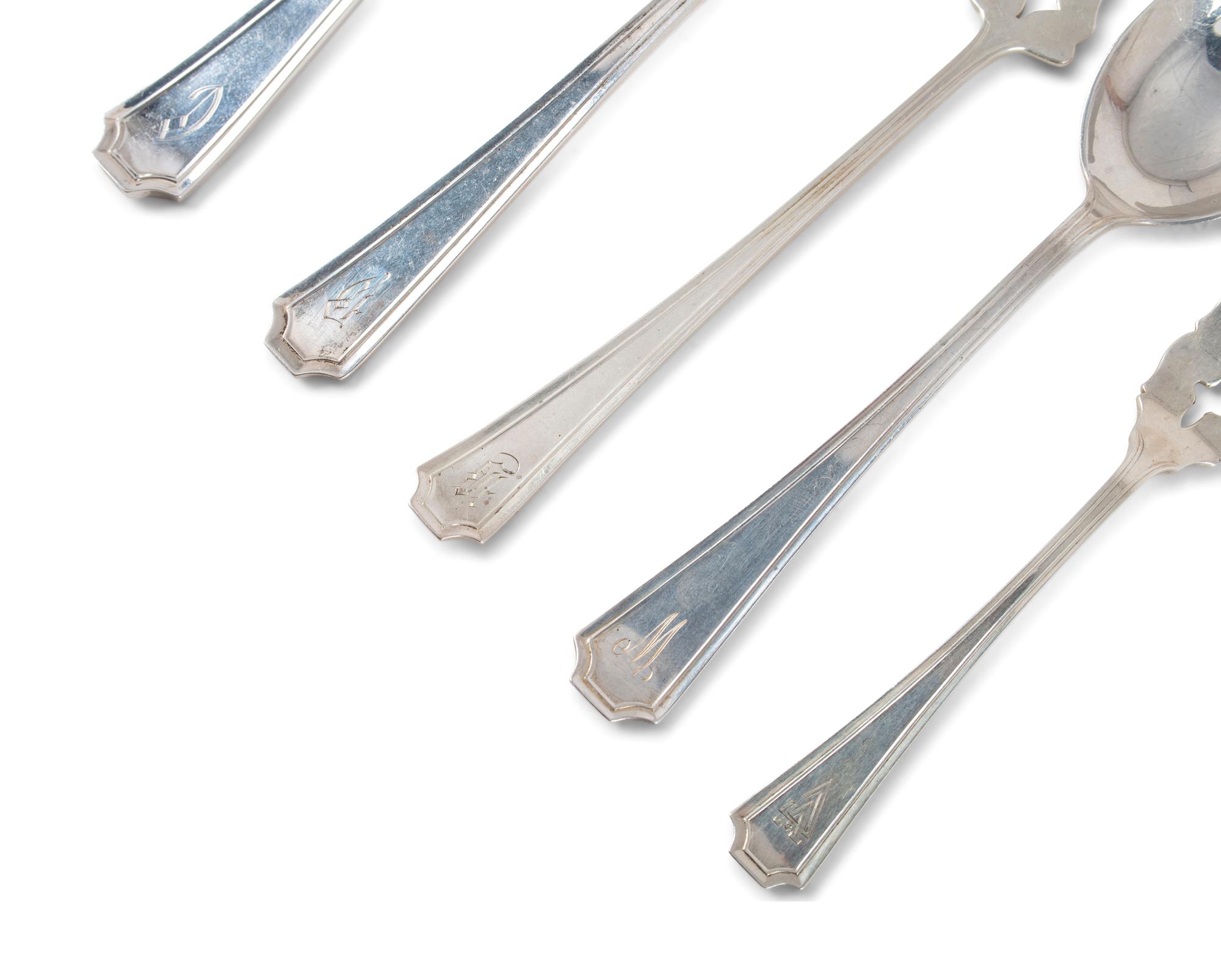 An Assembled Gorham and Durgin Silver Flatware Service