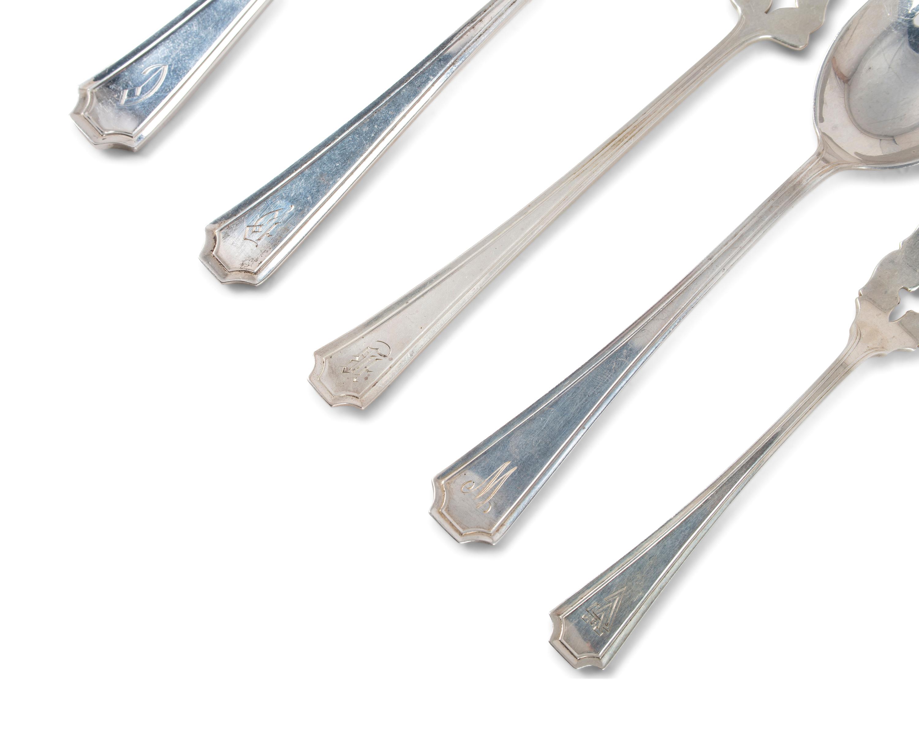 An Assembled Gorham and Durgin Silver Flatware Service