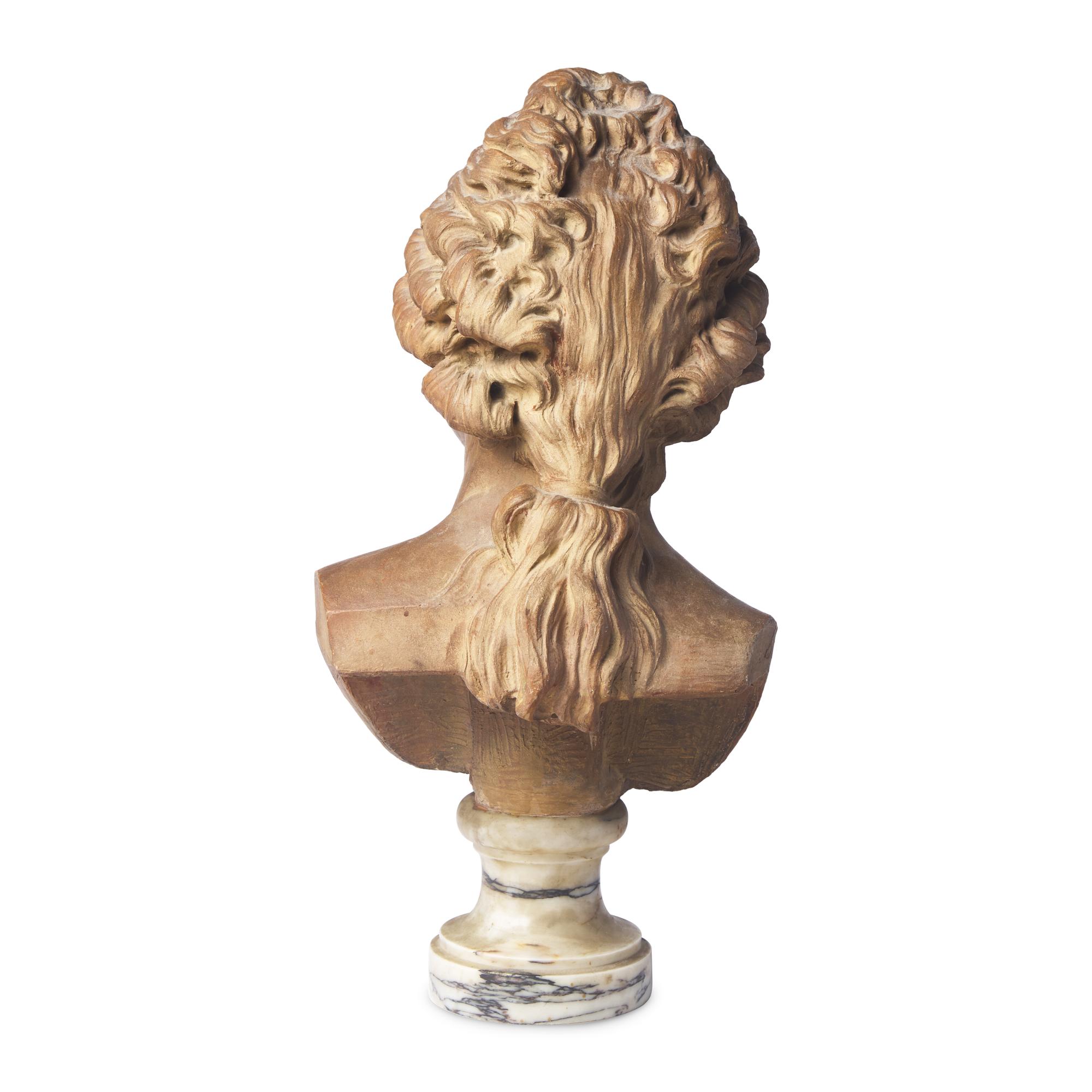 After Jean-Antoine Houdon (French, 1741-1828), A Terracotta Bust of Georges Louis Leclerk, Comte de Buffon (1707-1788)
