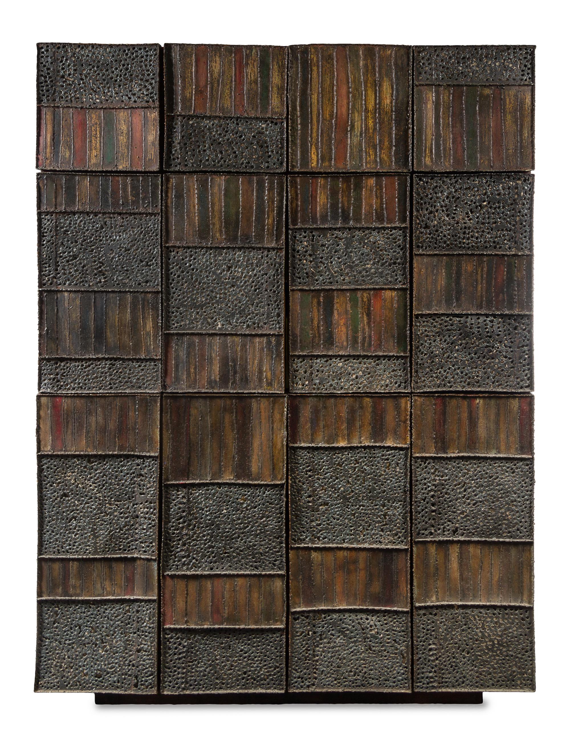 A Paul Evans Custom Bar Cabinet Height 82 1/2 x width 60 x depth 23 inches. — CIRCA 1965