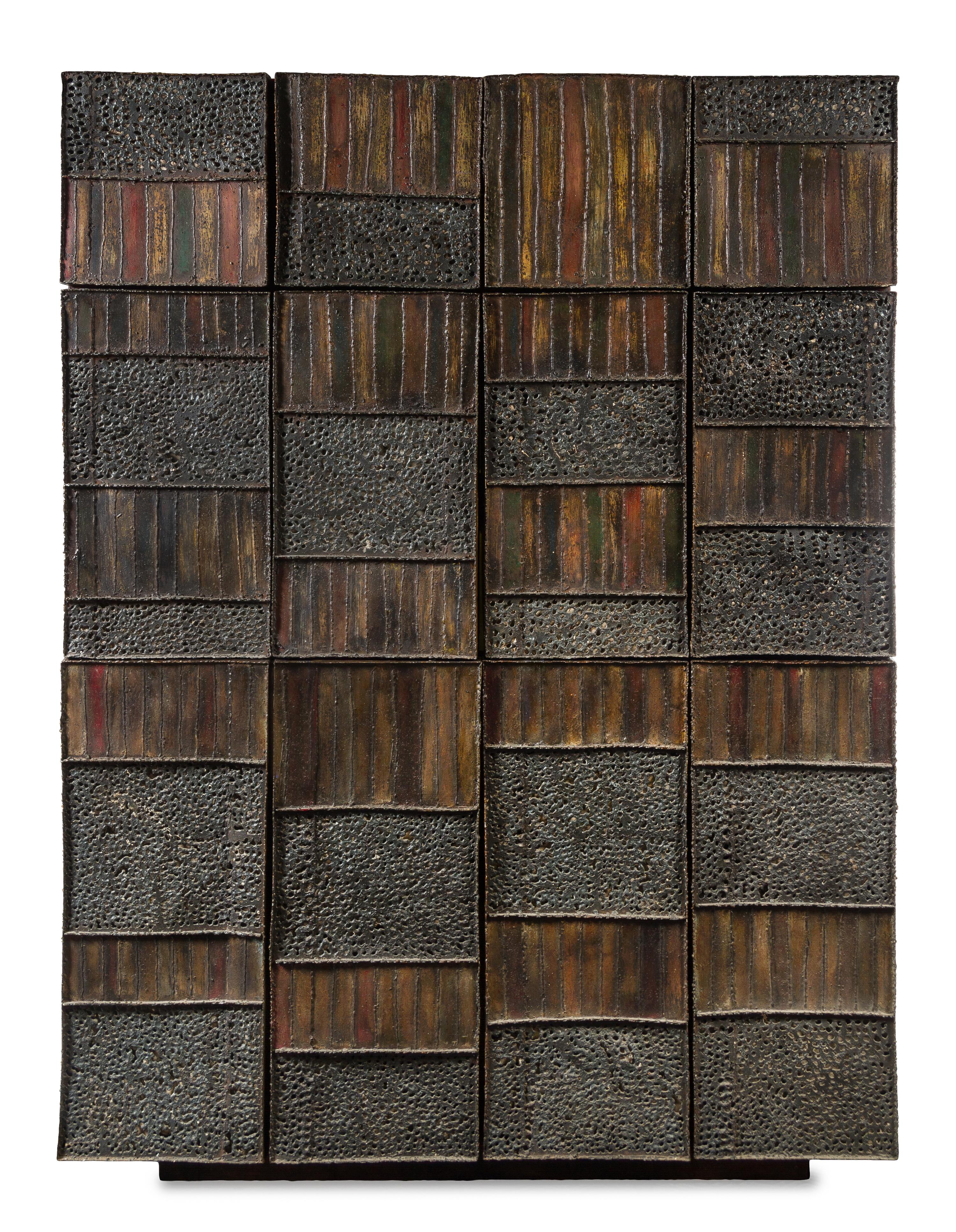 A Paul Evans Custom Bar Cabinet Height 82 1/2 x width 60 x depth 23 inches. — CIRCA 1965