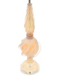 A Pair of Marbro Table Lamps with Seguso Murano Glass