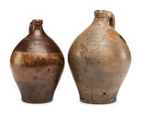 Two Stoneware Jugs, Attributed to Jonathan Fenton