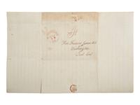[SLAVERY & ABOLITION -- AMISTAD]. McCLEAN, Arch. Autograph letter signed ("Arch McClean"), to Congressman Francis JAMES (1799-1886). Grave Creek, VA, 16 February 1842. Discussing the Amistad case.