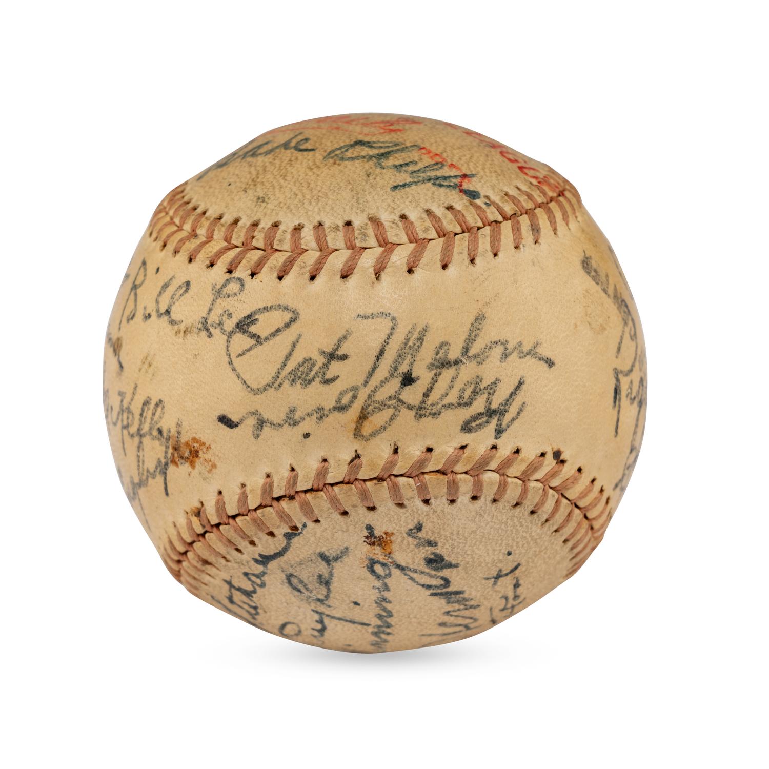 A 1934 Chicago Cubs Team Signed Autograph Baseball Featuring Kiki Cuyler and Gabby Hartnett (Beckett Authentication Services)